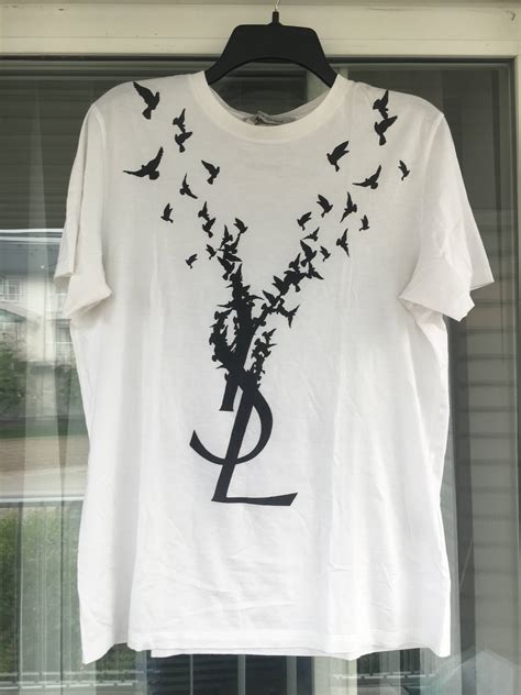 Yves Saint Laurent YSL Bird Graphic Tee Shirt L 